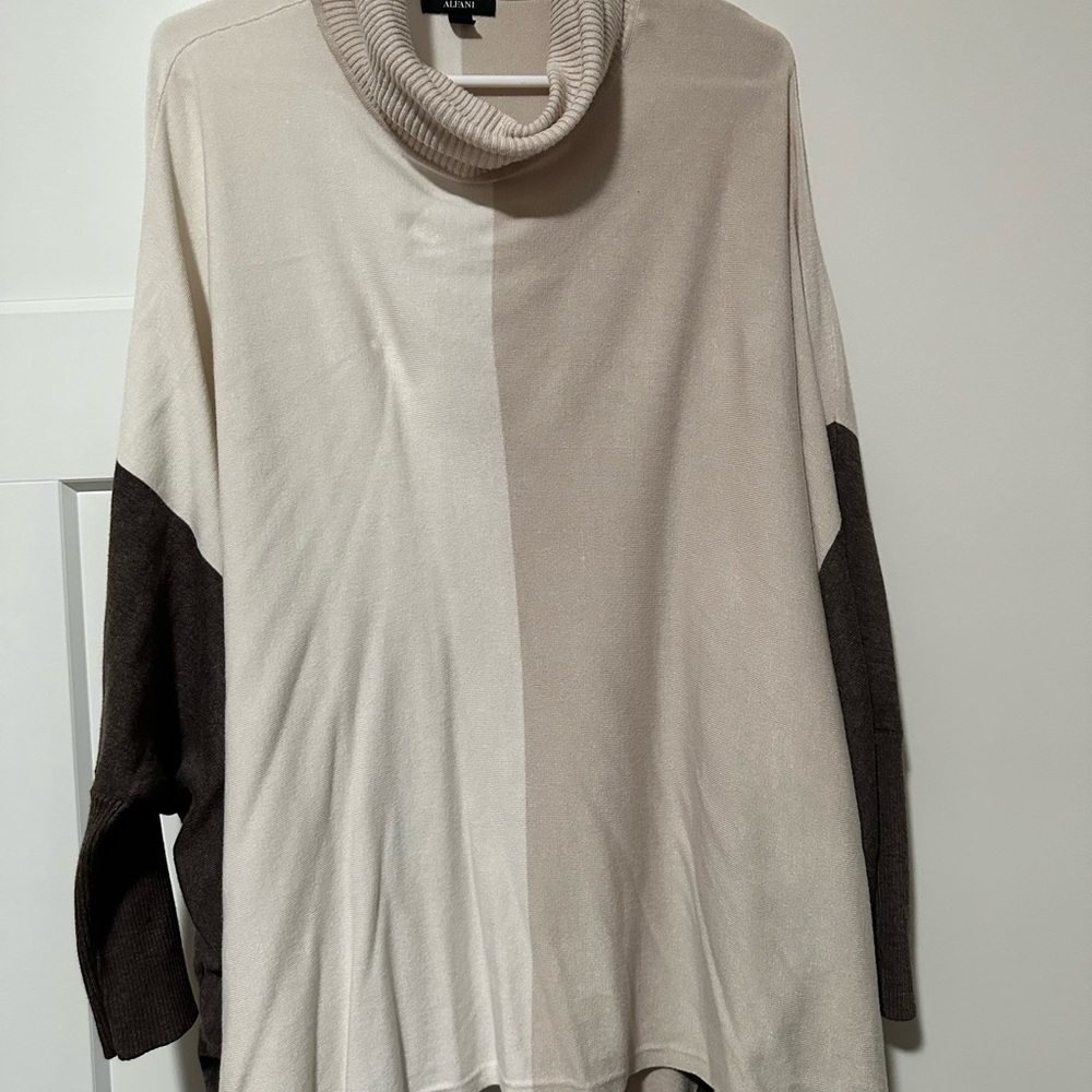 Bundle -Alfani poncho turtleneck tri color sweaters